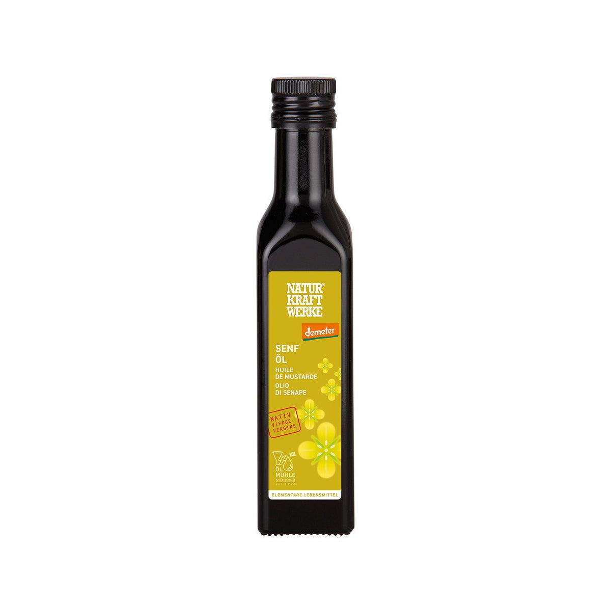 NaturKraftWerke Senföl nativ, Demeter Flasche 250 ml/Glas Einweg