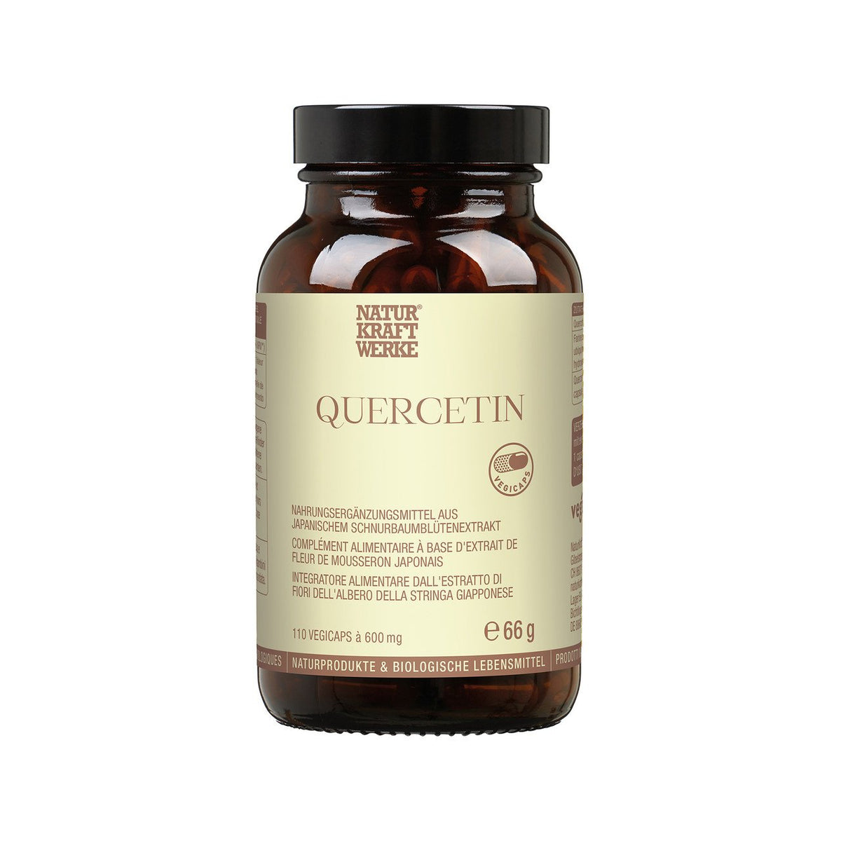 NaturKraftWerke Quercetin 110 Vegicaps, ohne Zertifizierung Glas 66 g