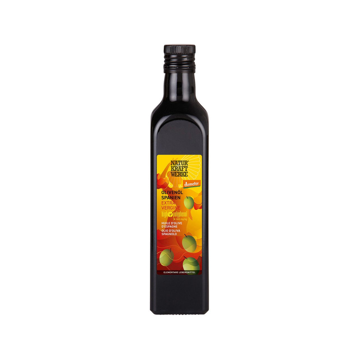 NaturKraftWerke Olivenöl Spanien extra vergine, Demeter Flasche 500 ml/Glas Einweg
