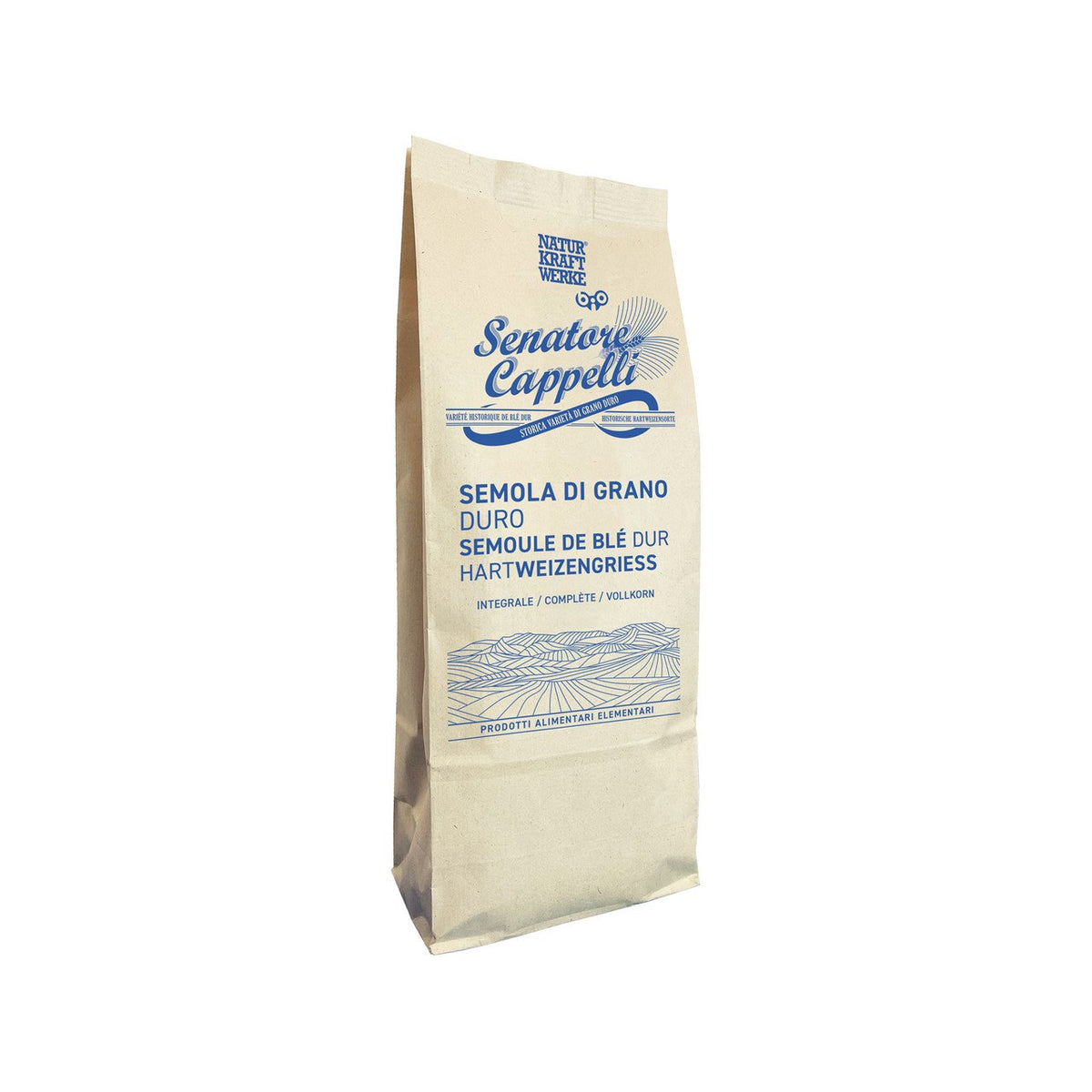NaturKraftWerke Hartweizengriess Vollkorn, Senatore Cappelli, EU Bio Beutel 750 g