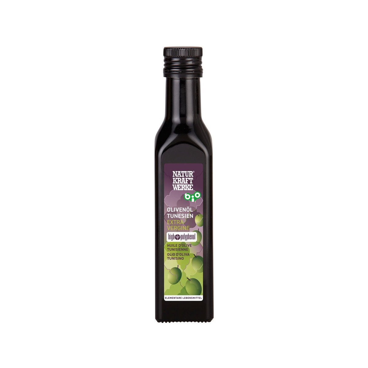NaturKraftWerke Olivenöl Tunesien extra vergine "high polyphenol", EU Bio Flasche 250 ml/Glas Einweg
