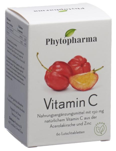 DrogerieMarkt24 - DrogerieMarkt24 PHYTOPHARMA Vitamin C Lutschtabl Ds 60 Stk - DrogerieMarkt24
