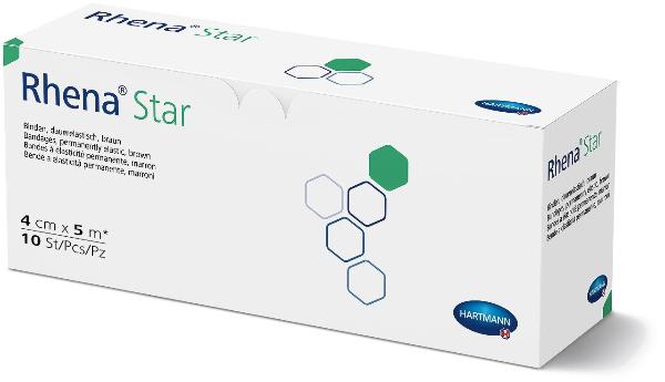 RHENA Star Elast Binde 4cmx5m hautf offen 10 Stk