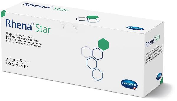 RHENA Star Elast Binde 6cmx5m hautf offen 10 Stk
