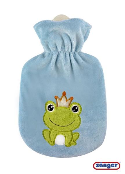 SÄNGER Wärmflasche Naturkau Velourb 0.8l Froschkön