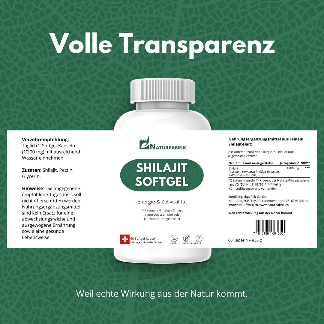 NATURFABRIK Shilajit Softgel Kapseln 180 Stück (3er Bündel)