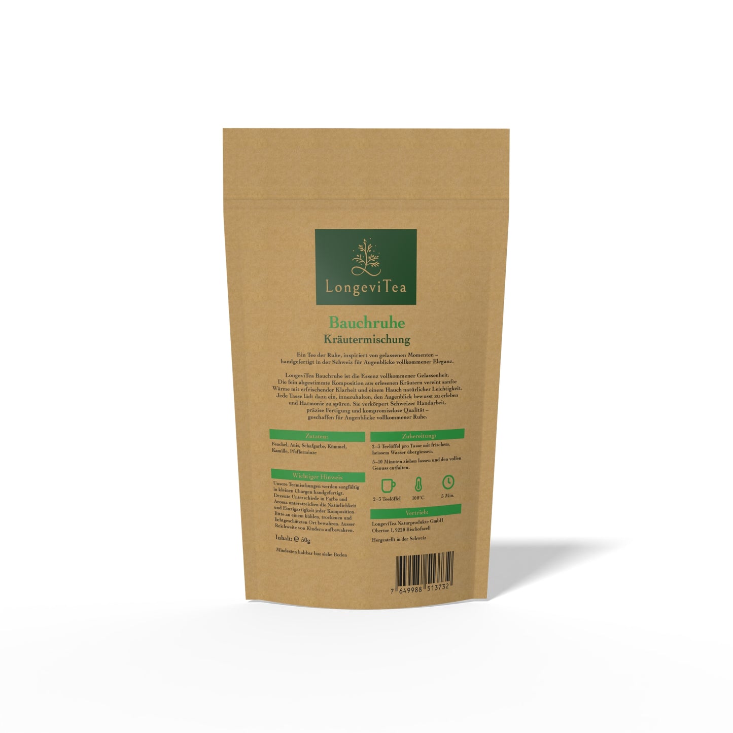LongeviTea Bio Kräutertee Bauchruhe 50 g
