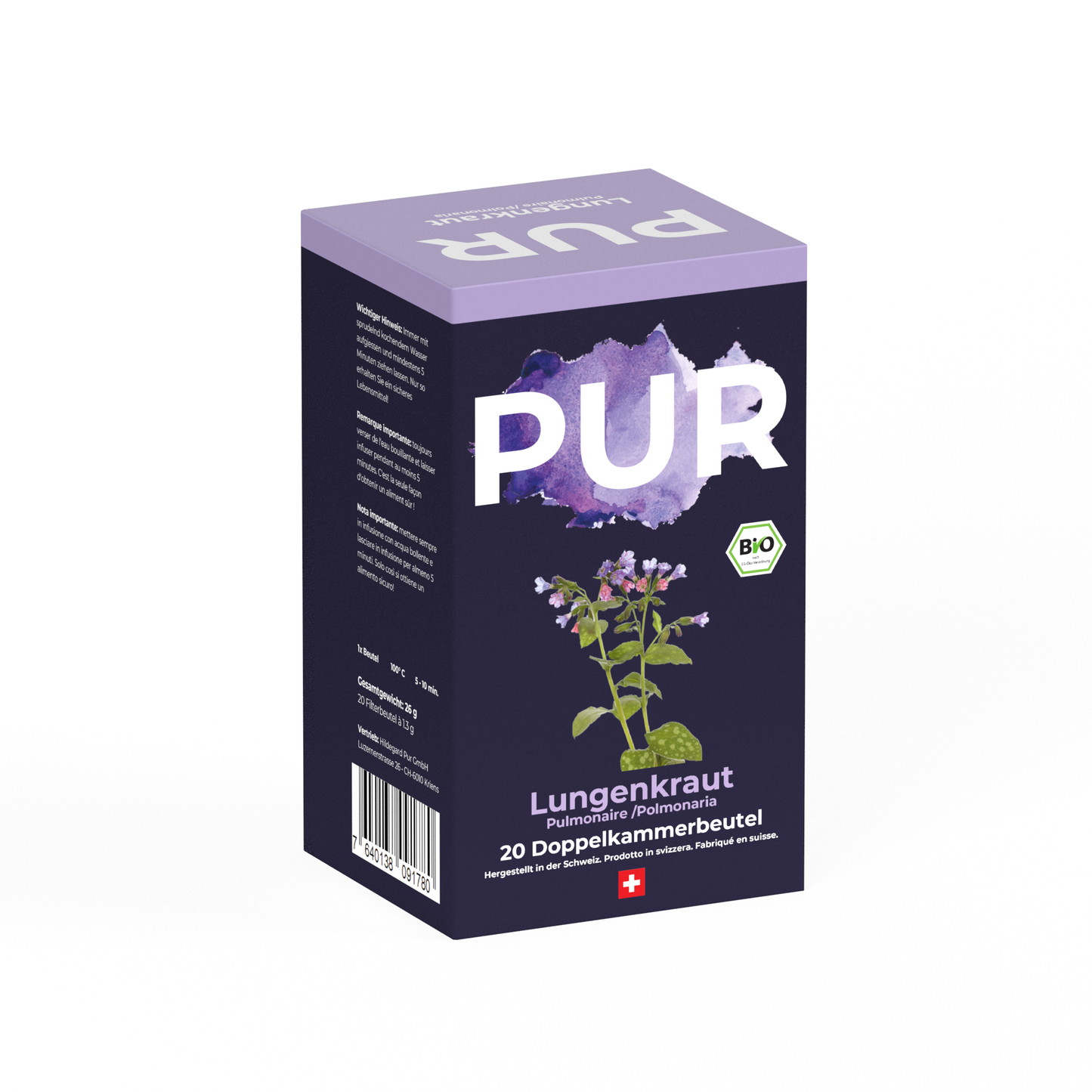 PUR Lungenkraut Tee BIO 20 Btl