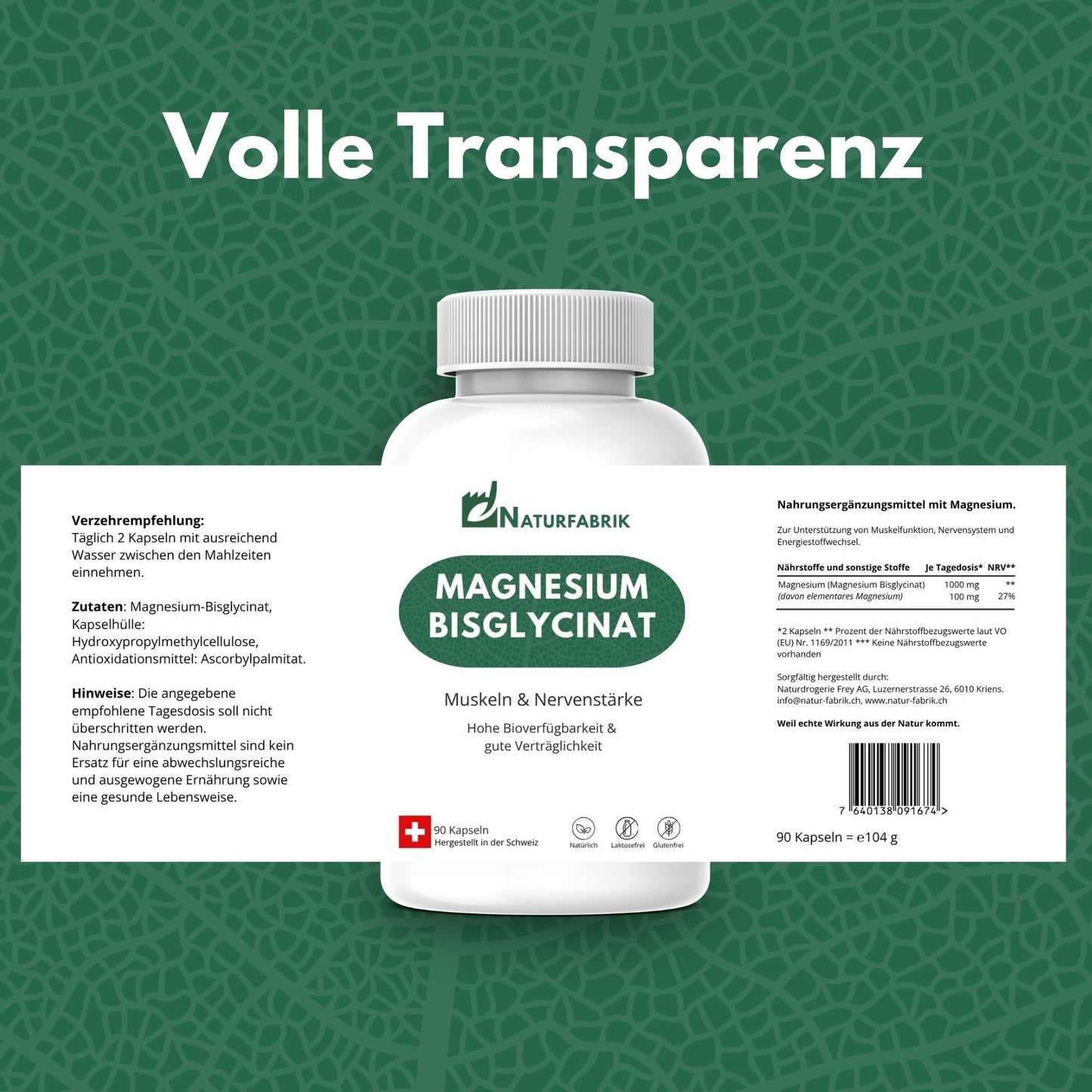 DrogerieMarkt24 - DrogerieMarkt24 NATURFABRIK Naturpower Duo – Creatine Monohydrate Pulver & Magnesium Bisglycinat Kapseln - DrogerieMarkt24