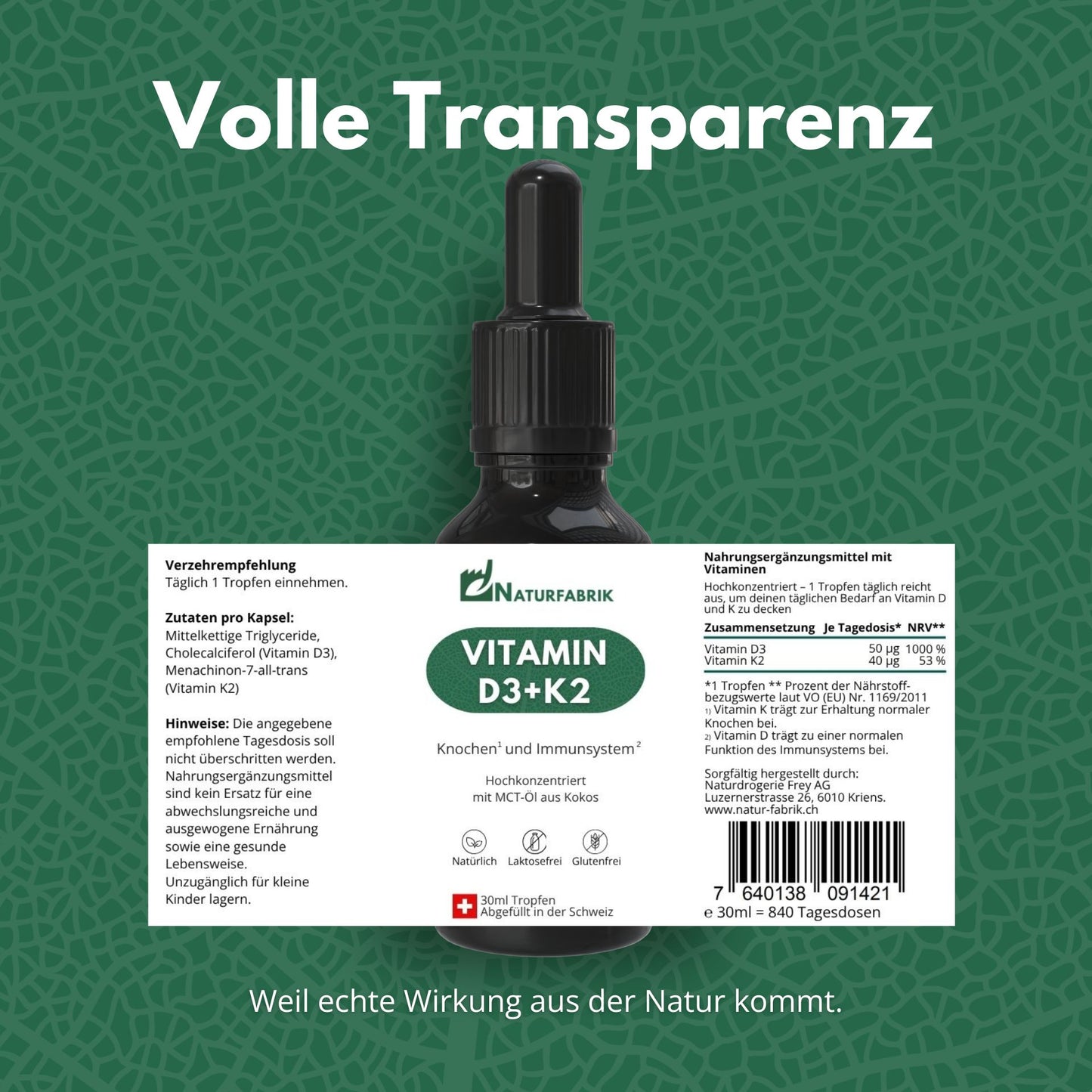 DrogerieMarkt24 - DrogerieMarkt24 NATURFABRIK Vitamin D3+K2 Tropfen 30 ml - DrogerieMarkt24
