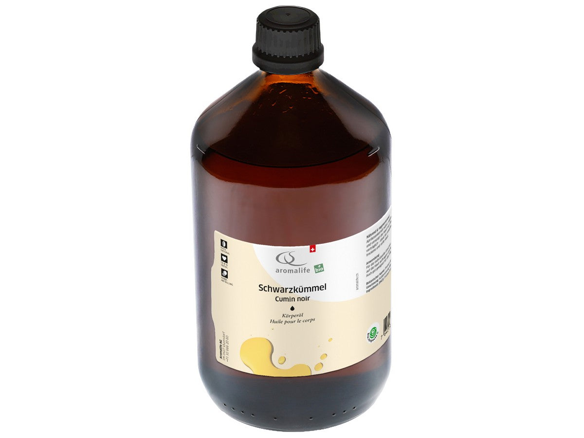 DrogerieMarkt24 - DrogerieMarkt24 AROMALIFE Schwarzkümmelöl Körperöl - BIO 1 l - DrogerieMarkt24