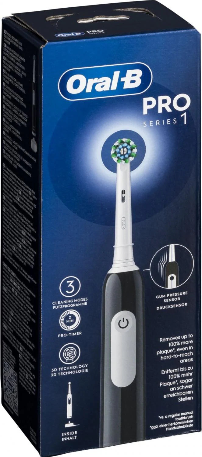 Oral-B Elektrische Zahnbürste PRO 1 Cross Action Black, 1 St
