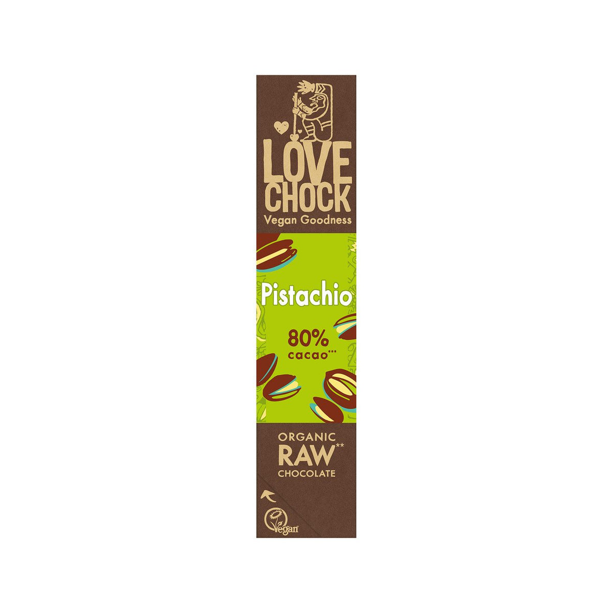 lovechock Schoko Riegel Pistachio 80% Kakao, EU Bio 40 g