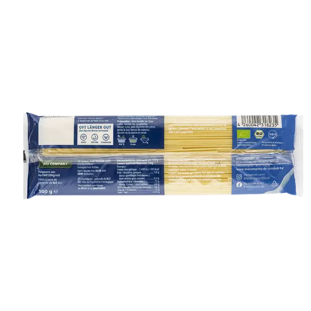 DrogerieMarkt24 - DrogerieMarkt24 BIO COMPANY Spaghetti aus Hartweizen BIO 500g - DrogerieMarkt24