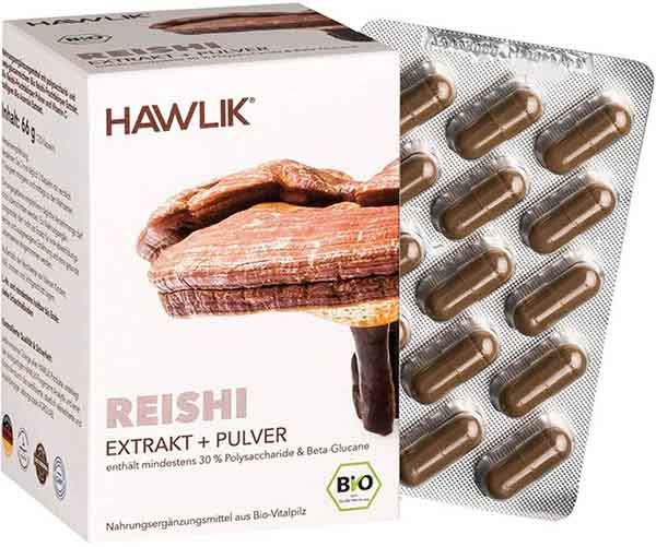 HAWLIK Reishi Extrakt + Pulver Kaps 120 Stk