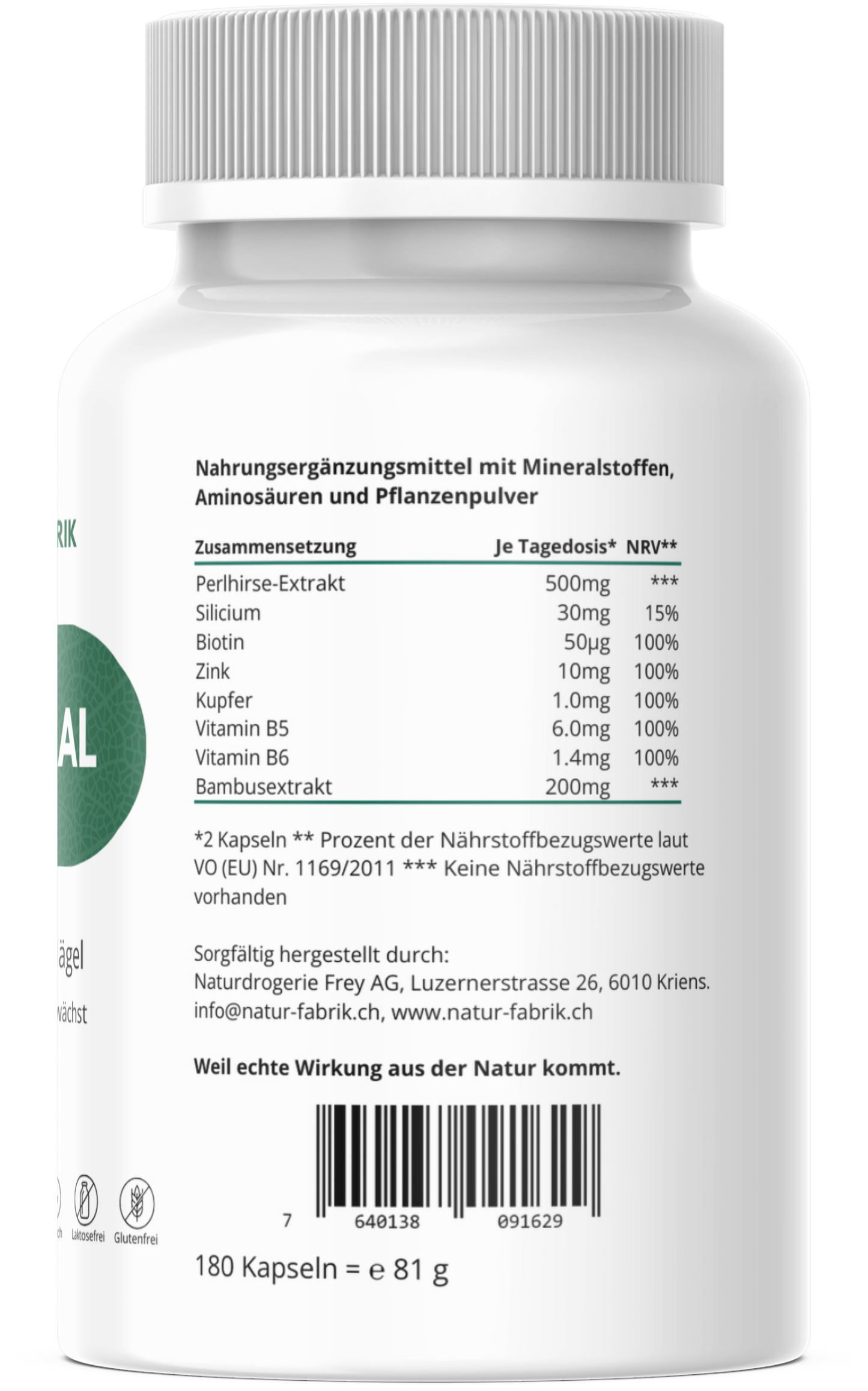 NATURFABRIK Haarvital Kapseln 180 Stk