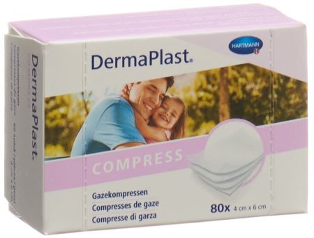 DERMAPLAST Gazekompresse 4x6cm 80 Stk