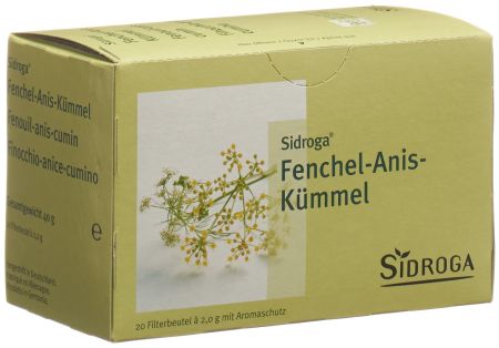 SIDROGA Fenchel Anis Kümmel 20 Btl 2 g