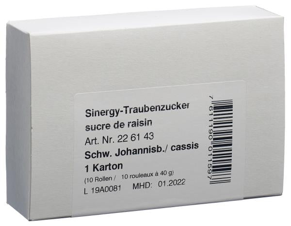 SINERGY Traubenzucker Johannisb schwarz 10 x 40 g