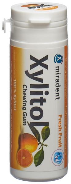 MIRADENT Xylitol Kaugummi Frucht 30 Stk