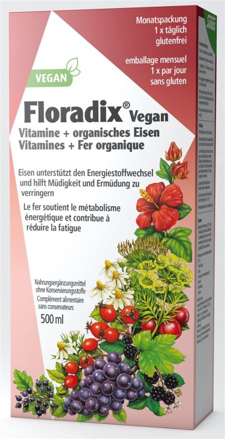 FLORADIX VEGAN Eisen + Vitamine Saft Fl 500 ml