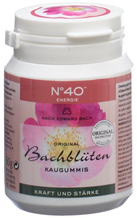 BIOLIGO Dr Bach Kaugummi Energie Ds 60 g