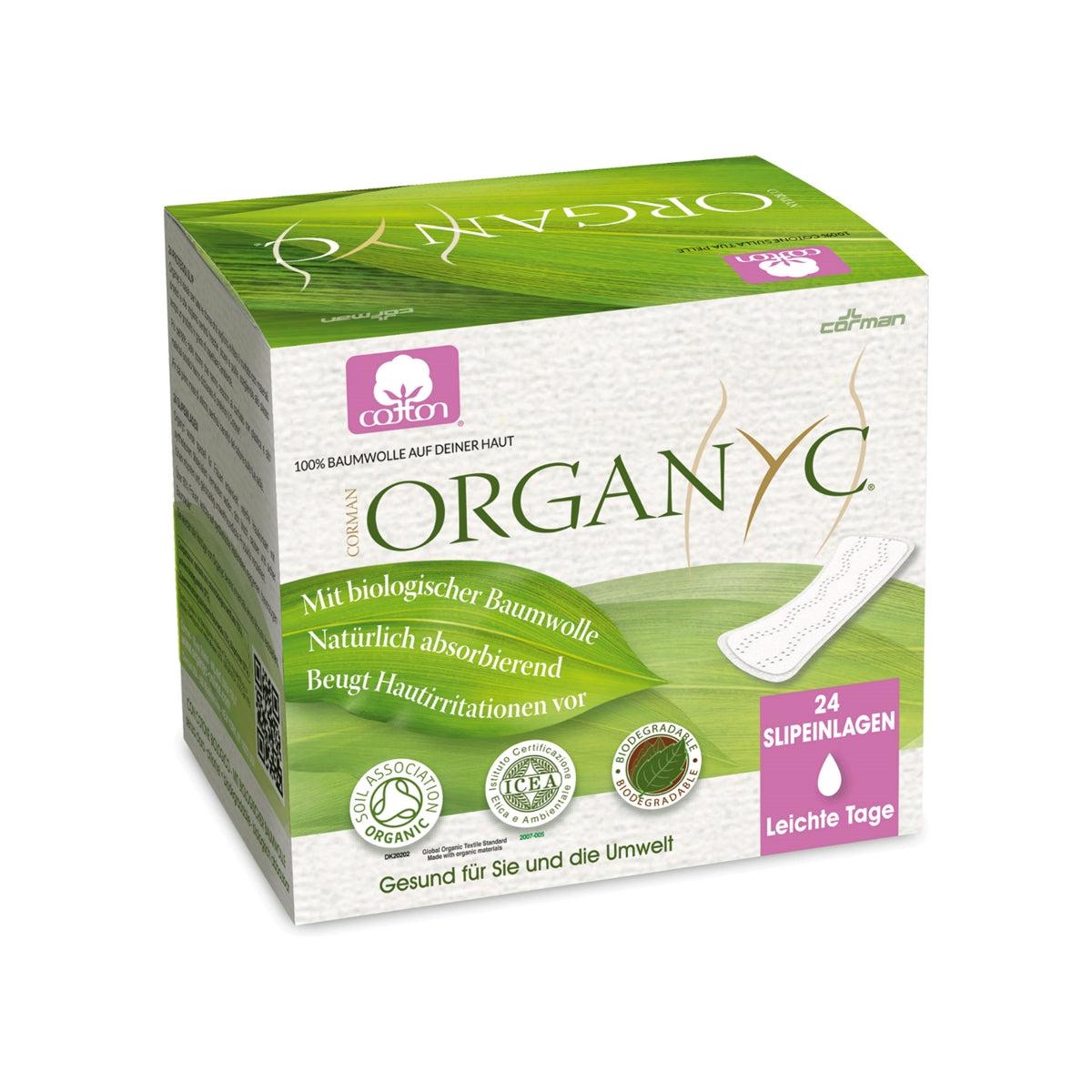 DrogerieMarkt24 - DrogerieMarkt24 ORGANYC Slipeinlagen gefaltet light flow 24 Stk - Burgerstein
