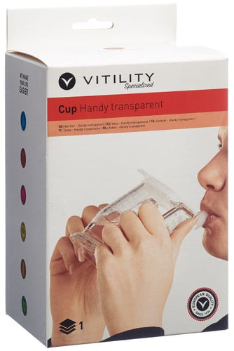 VITILITY Becher HandyCup Institution transparent