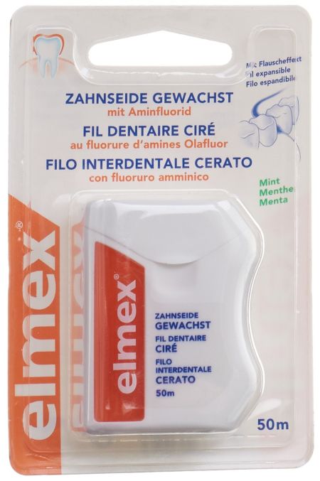 ELMEX Zahnseide 50m gewachst