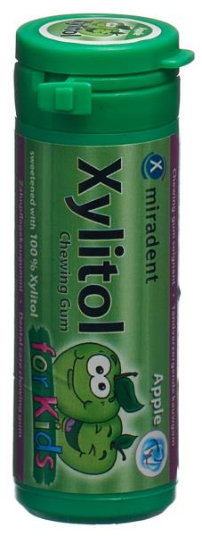MIRADENT Xylitol Kaugummi Kids Apfel 30 Stk