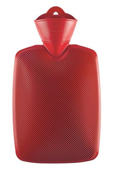 EMOSAN Wärmflasche Halblamelle rot