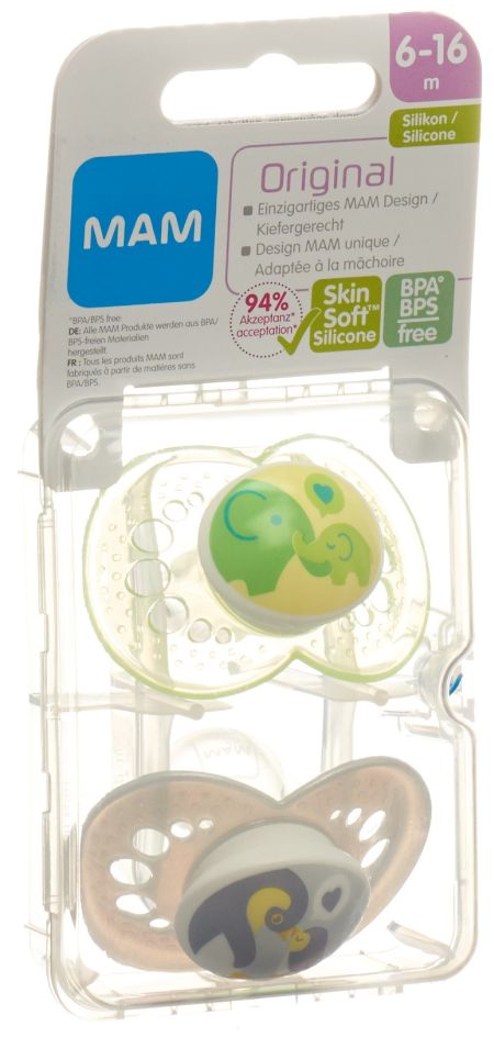 MAM Original Nuggi Sili 6-16m Unisex 2 Stk