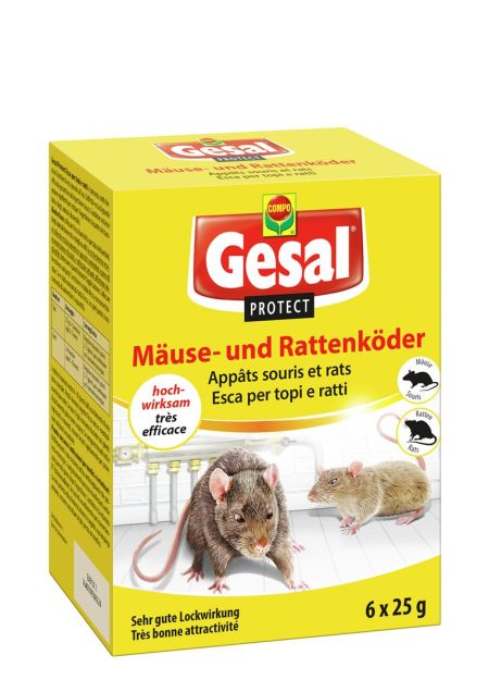 GESAL PROTECT Mäuse- und Rattenköder 6 x 25 g
