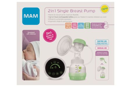 MAM 2in1 Milchpumpe elektrisch und manuell