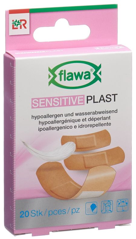 FLAWA SENSITIVE Plast Pflasterstrips 3 Gr 20 Stk