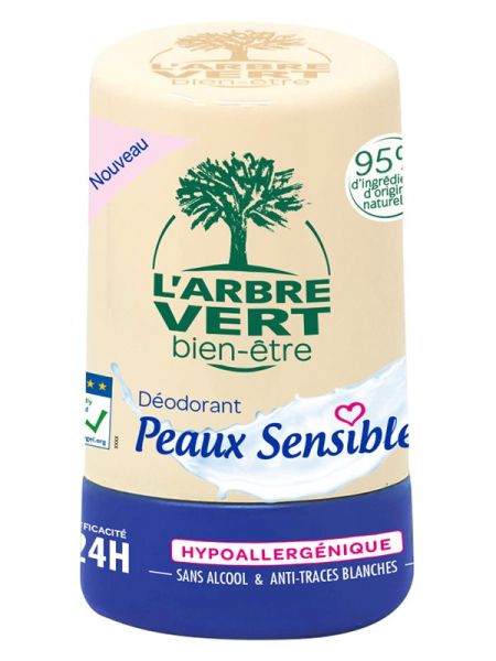 L'ARBRE VERT Öko Deo Roll on Empf Haut FR 50 ml