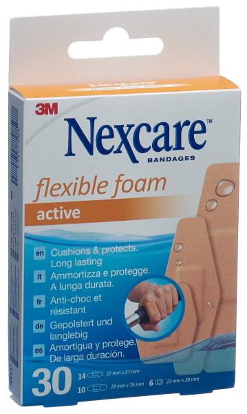 3M NEXCARE Pflaster Foam Activ 3 Gröss ass 30 Stk
