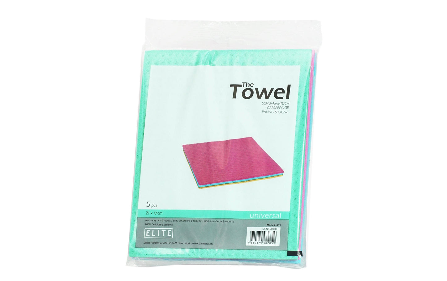 ELITE Schwammtuch 5 Stück, Assortiert