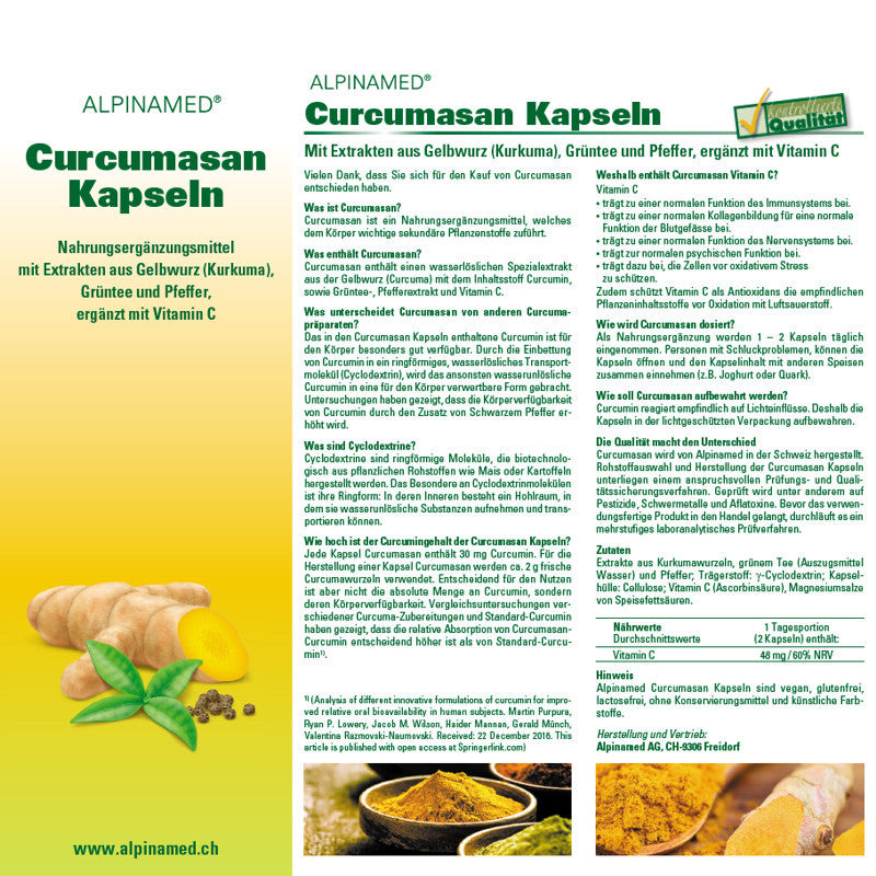 DrogerieMarkt24 - DrogerieMarkt24 ALPINAMED Curcumasan Kapseln 120 Stück - Burgerstein