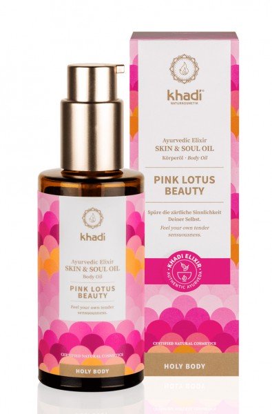 khadi Ayurvedisches Körperöl PINK LOTUS BEAUTY - Belebt das Sakral-Chakra