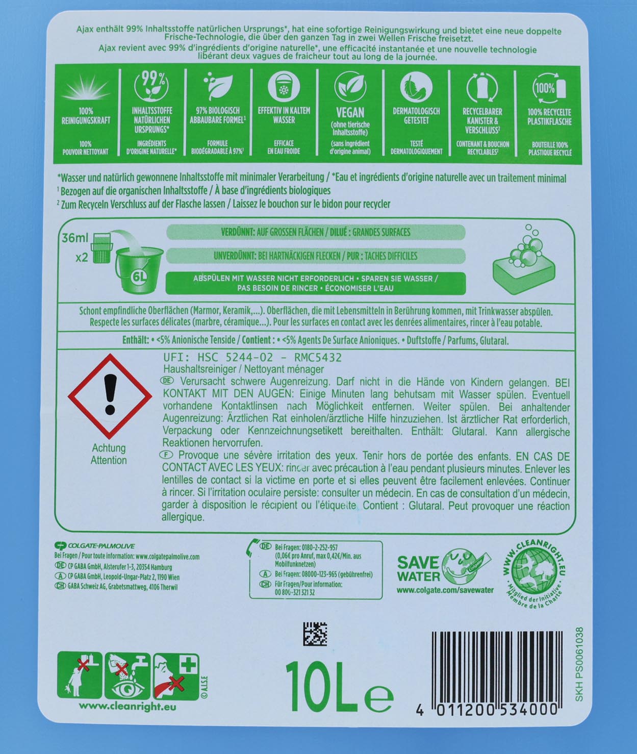 AJAX Frischeduft Kanister 10 lt