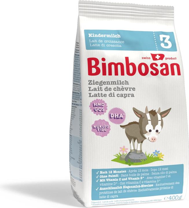 Bimbosan Ziegenmilch 3 Seitenansicht der 400-g-Dose