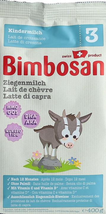 Bimbosan Ziegenmilch 3 Rückseite mit Produktinformationen