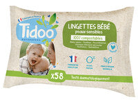 TIDOO Babypflegetücher Calendula ohne Parfum 58Stk