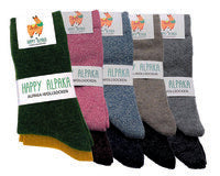GREVEL Happy Alpaka Socken 43-46 farbig gemischt 20x2Paar