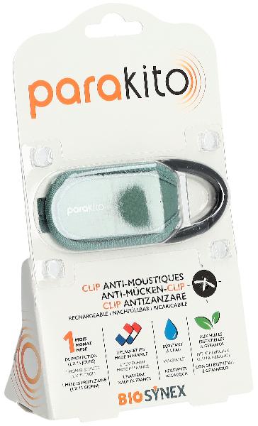 PARAKITO Clips für Kinderwagen Rucksack kaki