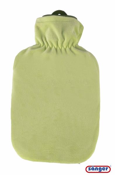 SÄNGER Wärmflasche Flauschbezug 2l grün pastell