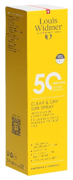 WIDMER Clear & Dry Sun Spray LSF50 parf 200 ml