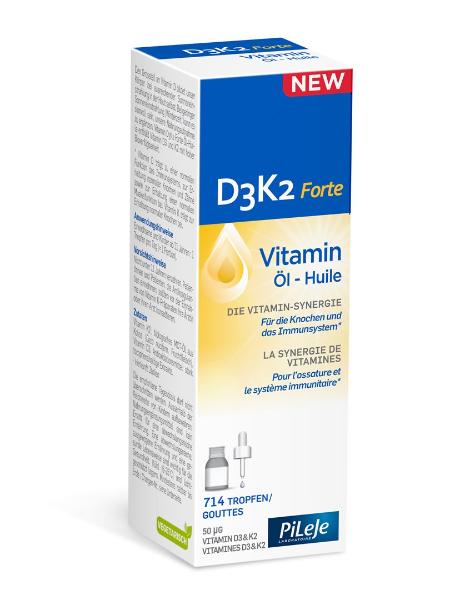 PILEJE D3K2 Vitamin Forte Öl Fl 20 ml