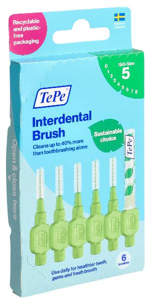 TEPE Interdental Brush 0.8mm grün 6 Stk